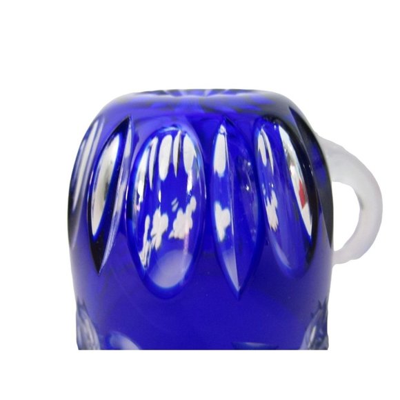 Vintage Cobalt Blue Cut to Clear Punch Cup Grape Design Nachtmann Traube EUC - Picture 9 of 12